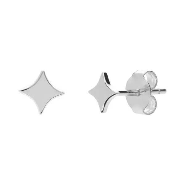 Lucardi Oorbellen 'Stern' Zilver thumbnail