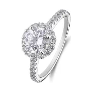Lucardi Dames Zilveren Ring Met Zirkonia Voor Dames - Ring - 925 Zilver - Zilverkleurig - 17.50 / 55 Mm