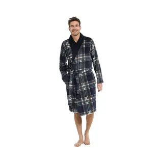 Pastunette Groene Herenbadjas Schotse Ruit - Fleece-Xl-54