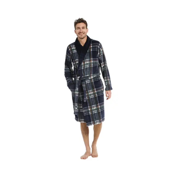 Pastunette Groene Herenbadjas Schotse Ruit - Fleece-Xl-54 thumbnail