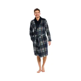 Pastunette Groene Herenbadjas Schotse Ruit - Fleece-Xxxl-58