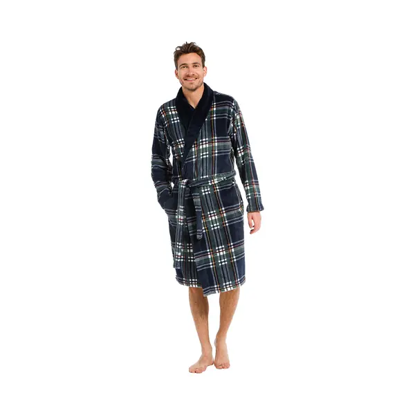Pastunette Groene Herenbadjas Schotse Ruit - Fleece-Xxxl-58 thumbnail