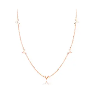 Cilla Jewels Ketting Letter V Rosegoud Verguld