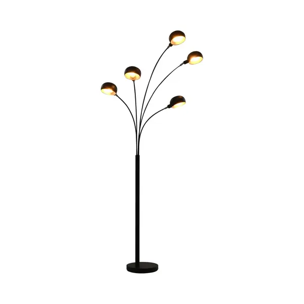 VidaXL Lamp Staand 5xE14 200 Cm Zwart En Goud thumbnail