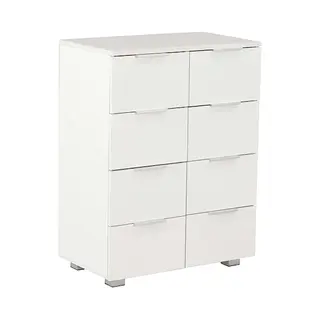 VidaXL Dressoir 60x35x80 Cm Bewerkt Hout Hoogglans Wit