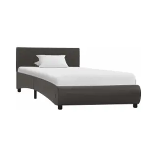 Bettgestell Mit Led Grau Kunstleder 90×200 Cm Vidaxl