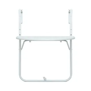 VidaXL Balkon-Hängetisch Weiß 60x64x83, 5 Cm Kunststoff Rattan-Optik