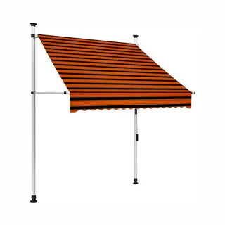 Vidaxl - Einziehbare Markise Handbetrieben 150 Cm Orange Und Braun