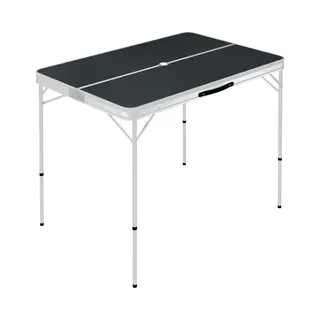 VidaXL Campingtafel Inklapbaar Met 2 Banken Aluminium Grijs