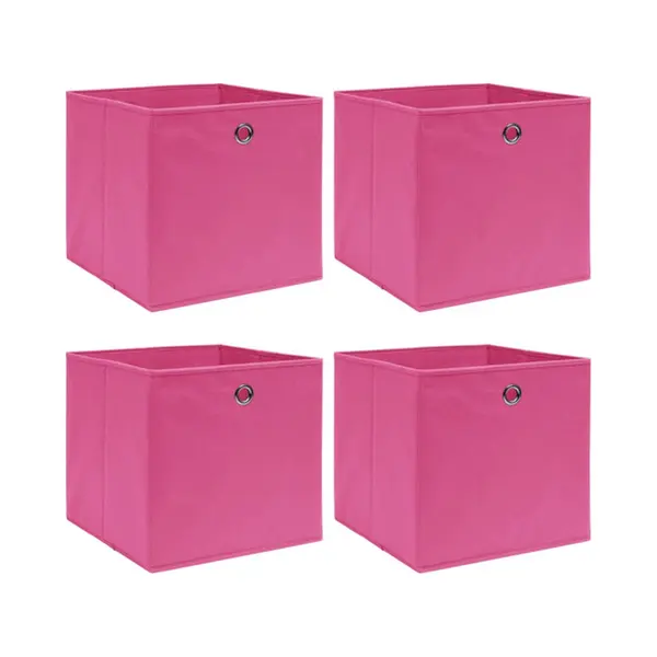 VidaXL Aufbewahrungsbox, Ordnungsboxen 4 Stk. Rosa 32x32x32 Cm Stoff thumbnail