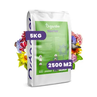 Organifer Vlinderbloemen En Bijenmengsel - 40 Soorten (5kg, 2500m2) - Veldbloemen - Bloemenzaad Vlinders - Bloemen - Bloemzaden - Bloemenzaad Voor Bijen -