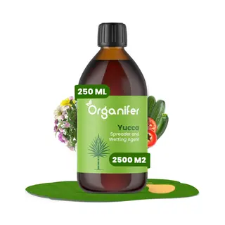 Organifer Yucca Uitvloeier - Wetting Agent - (250ml, 2500m2) - Vloeibare Meststof - Optimaliseert Vochtbehoud Planten - Bodemverbeteraar - Grondverbeteraar -