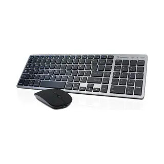 Trendfield Toetsenbord En Muis Draadloos - Bluetooth Keyboard - Stille Toetsen - Oplaadbaar - Qwerty - Space Grey