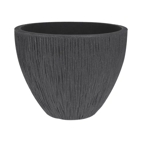 Pro Garden Plantenpot/bloempot Pompei - Tuin - Kunststof - Antraciet Grijs - D31 X H32 Cm thumbnail