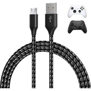 Mmobiel Micro-Usb Ladekabel Für Xbox One Controller 2er-Pack – 2m Geflochtenes Schnellladekabel – Usb-A Auf Micro-B – 18W Schnellladen &