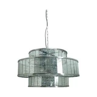 Ptmd Collection Ptmd Render Ronde Hanglamp Antiek - H41xØ71 Cm - Ijzer/Glas - Messing