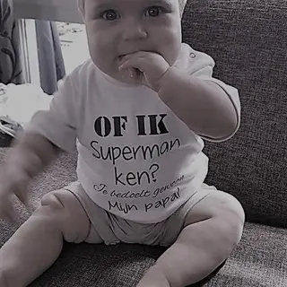 Baby Shirtje Met Tekst Opdruk Of Ik Superman Ken? Je Bedoelt Gewoon Mijn Papa! | Korte Mouw | Wit Zwart | Maat 56 |cadeau Eerste Vaderdag Beste