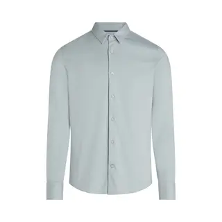 Calvin Klein - Heren Overhemden Smooth Cotton Slim Overhemd - Grijs - Maat S