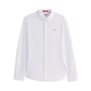 Tommy Jeans Men's Tjm Slim Stretch Oxford Shirt Dm0dm09594 T-Shirt, White, S