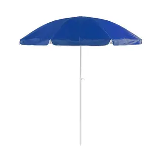 Makito Strand/tuin Parasol Verstelbaar - Blauw - Nylon - 200 Cm - Uv Bescherming