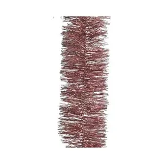 Decoris Kerstslinger - 2x - Oudroze - Lametta - 270 X 7 Cm - Folie Slinger - Kerstversiering