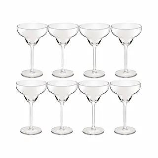 Royal Leerdam Cocktailglazen - 8x - Transparant - 300 Ml - Margarita - Glas- Glazen - Cocktails - Cocktailglazen Van Glas