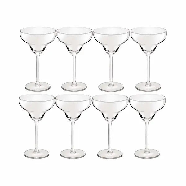 Royal Leerdam Cocktailglazen - 8x - Transparant - 300 Ml - Margarita - Glas- Glazen - Cocktails - Cocktailglazen Van Glas thumbnail