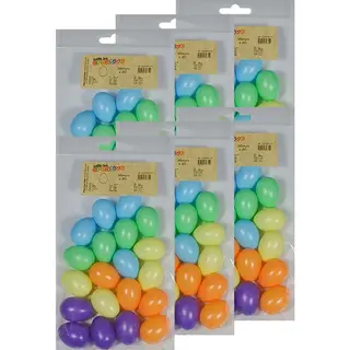 120x Gekleurde Kunststof Eieren Decoratie 4 Cm Hobby/knutselmateriaal - Knutselen Diy Eieren Beschilderen - Pasen Thema Plastic Paaseieren Eitjes