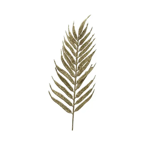 Othmara decorations Othmar Decorations Decoratie Bladeren - 6x - Glitter Goud - 29 Cm - Kerstdecoratie - Insteek Blaadjes thumbnail