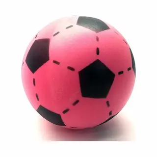 T&F Creations Set Van 2 Foam Softbal Voetballen Roze 20 Cm - Zachte Speelgoed Voetbal
