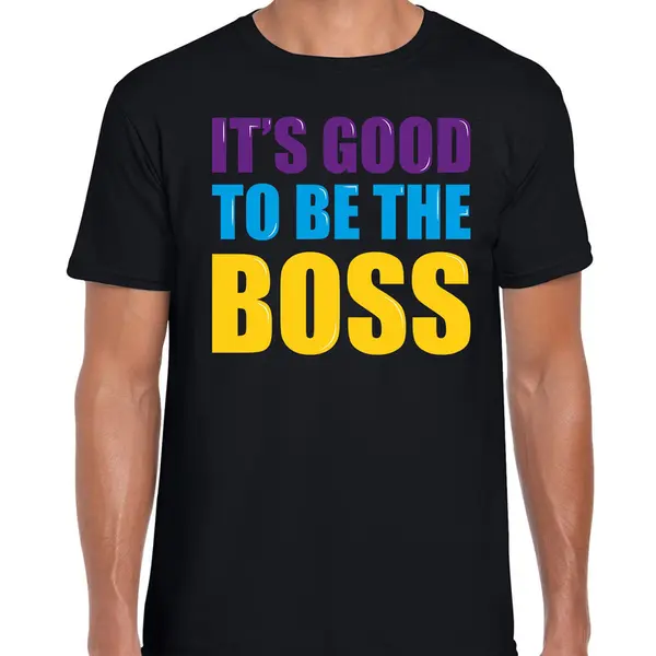 Bellatio Decorations Its Good To Be The Boss Cadeau T-shirt Zwart Heren - Fun Tekst / Verjaardag Cadeau / Kado T-shirt Xxl thumbnail