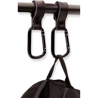 Brute Strength – Multifunctionele Klittenband Haak- Zwart - 2 Stuks - Tassenhaak - Stroller Straps – Buggy Haak - Tassenhanger - Kinderwagen