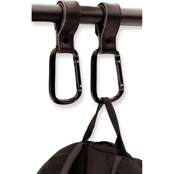 Brute Strength – Multifunctionele Klittenband Haak- Zwart - 2 Stuks - Tassenhaak - Stroller Straps – Buggy Haak - Tassenhanger - Kinderwagen thumbnail