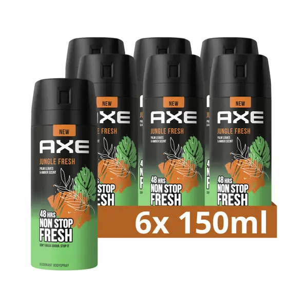6x Axe Deodorant Bodyspray Jungle Fresh 150 Ml thumbnail