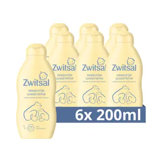 6x Zwitsal Zeepvrije Wascrème 200 Ml