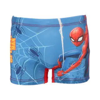 Marvel Zwembroek - Zwemboxer - Spiderman - 7/8 Jaar - 122/128 Cm - Blauw Met Rode Achterkant