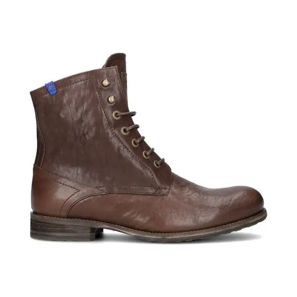 Floris Van Bommel Herren Schnürboots Braun, Cognac Glattleder thumbnail
