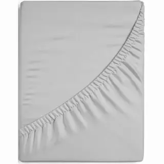 Egyptisch Percale Katoen - Hoeslaken - Warm Grijs - 90x210 Cm - Dreamers Den