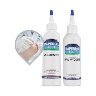 Imperial Feet 2-in1 Set, Anti Schimmelnagel En Zwemmerscexceem - Verzorging Van Kalknagels - Kalknagel En Ringworm Voetschimmel Ultra Effectief - Xl 75ML -