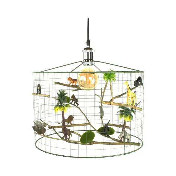 Hanglamp Dieren-Jungle Lamp-Lamp Jongenskamer-Kinderhanglamp-Ø40 Cm. By Olivier&Sofie thumbnail