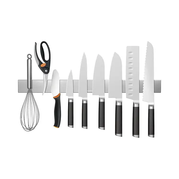 KitchenMonster® Messermagnet Messerblock 40 Cm - Magnetischer Messerhalter Inklusive Klebeband (3M) Und Schraubbefestigung - thumbnail