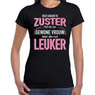 Bellatio Decorations Gewone Vrouw / Zuster Cadeau T-shirt Zwart Voor Dames - Beroepenshirt - Kado Shirt - Verpleegster Bedankt / Verjaardag / Collega L