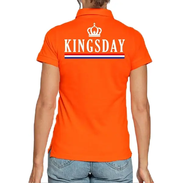 Bellatio Decorations Koningsdag Poloshirt / Polo T-shirt Kingsday Oranje Voor Dames - Koningsdag Kleding/ Shirts Xs thumbnail