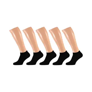 10x Paar Zwarte Heren Sneakersokken/enkelsokken Maat 41/46