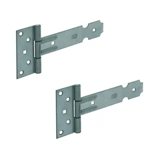 1xPoortscharnier - 3x - Hekscharnier - Staal - Zwart - 20 X 3 Cm - Sluitwerk En Hekwerkonderdelen - Scharnieren Voor Poorten / Kruishengen