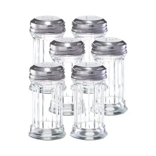 Zeller Peper En Zout Stel - 4x - Glas/metaal - D5 X H9, 5 Cm - Vaatjes/strooiers