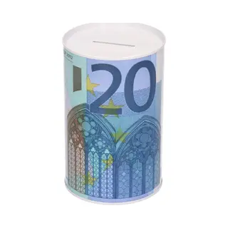 Johntoy Spaarpot - 20 Euro Biljet - 8 X 15 Cm - Blikken Spaarpotten