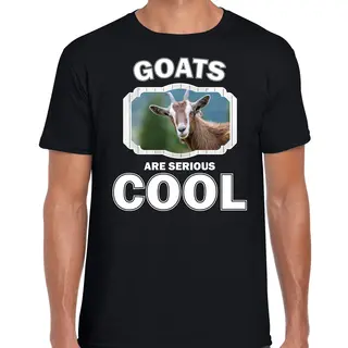 Bellatio Decorations Dieren Geiten T-shirt Zwart Heren - Goats Are Serious Cool Shirt - Cadeau T-shirt Geit/ Geiten Liefhebber Xxl