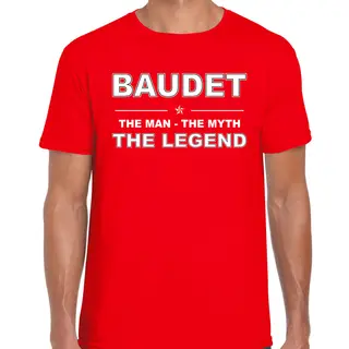 Bellatio Decorations Baudet Naam T-shirt - The Man - The Myth - The Legend - Rood - Voor Heren - Verkiezingen - Politieke Partij Shirts M