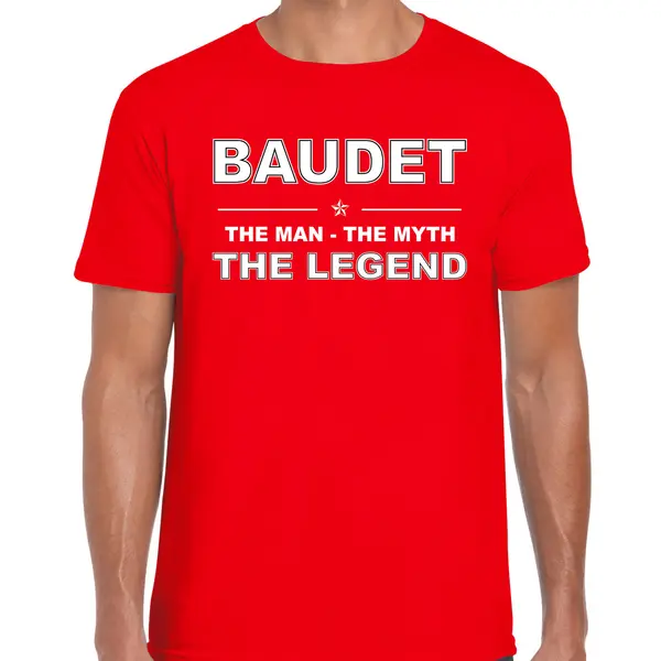 Bellatio Decorations Baudet Naam T-shirt - The Man - The Myth - The Legend - Rood - Voor Heren - Verkiezingen - Politieke Partij Shirts M thumbnail